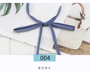 Solid color JK uniform collar rope, Japanese college style necktie accessory for sailor suits.