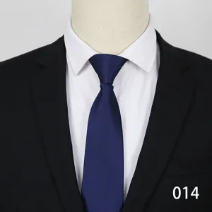 Men's business formal blue necktie detail view, professional suit matching accessory close-up
