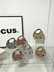 Nischendesign Acryl Abendtasche Strass Panda Umhängetasche Mode Streifen Brief Handtasche Für Damen Party Handtasche