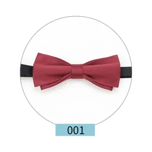 Pajarita burdeos para hombre clásica boda traje negocios corbata accesorio de moda top