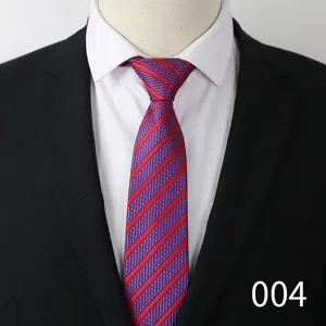 Men's business striped necktie in red and blue, perfect formal suit accessory for professional wear.