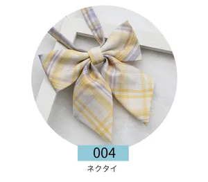 Japanese JK uniform plaid bow tie sweet cute preppy style neckwear fashion accessory
