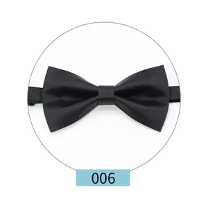 Pajarita negra clásica para hombre, detalle de satén elegante para traje formal y boda.