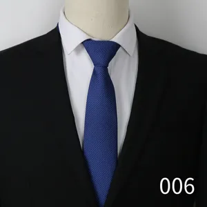 Men formal business blue tie professional suit neckwear wedding groom necktie 8cm
