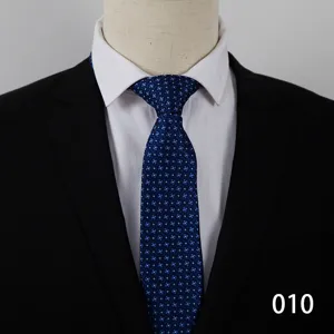 Classic men business tie with elegant blue geometric pattern for formal wear and office suits.