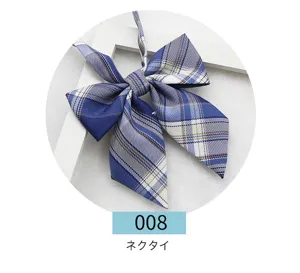 Japanese JK uniform plaid bow tie sailor collar bow necktie elegant collar accessory