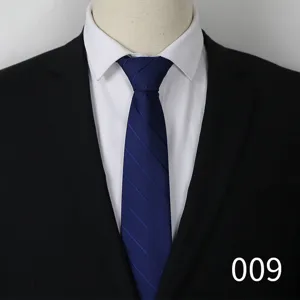 Classic men's blue striped tie business formal suit necktie professional wear 8cm width
