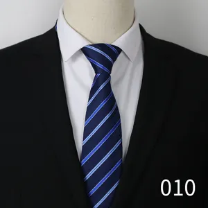 Classic blue striped tie for men, elegant business and formal wear fashion accessory.