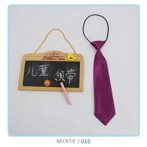 Detailed view of a fashionable purple children tie with elastic band for cute boys and girls.