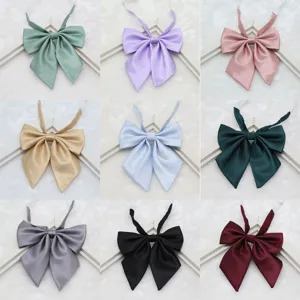 Japanese College Style JK Uniform Bow Tie Solid Color Ribbon Collar Flower Student Sailor Suit Accessories For Women