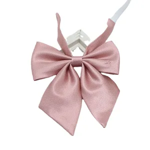 Pink JK uniform bow tie, Japanese college style sweet cute necktie for girls daily.
