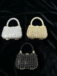 Luxus Strass Abendhandtasche glitzernde Diamant Clutch Tasche für Damen Party Hochzeit Top