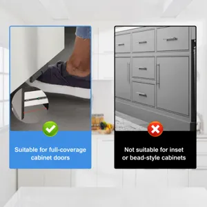 Tirador de pie de mueble de silicona sin taladro para apertura fácil de puertas y cajones.