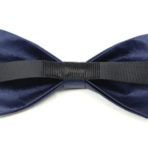 Pajarita de satén para hombre con correa negra ajustable accesorio formal de boda