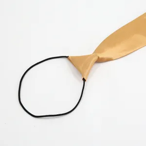 Kids Necktie Elastic Band Polyester Silk Solid Color Fashion Neck Tie For Boys Girls School Party Daily Wear Accessories