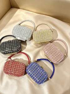 Luxus Strass Abendtasche glänzende Kristall Perlen Mini Umhängetasche für Damen Frauen