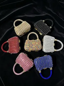 Elegante Strass Abendtasche Damen Kristall Clutch glitzernde Party Hochzeit Umhängetasche.