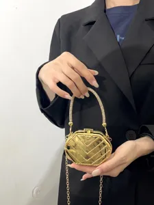 Strass Schulter Umhaengekette Damentasche Mini Acryl Box Tasche Luxus Mode Stil