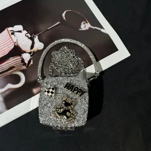 Mini Strass Acryl Abendtasche mit Kette Mode Designer Luxus Damen Umhängetasche