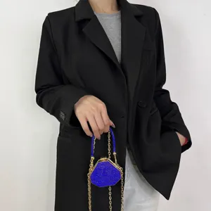 Elegante Acryl Abendtasche mit Goldkette, luxus kleine Umhaengetasche fuer Damen Partys