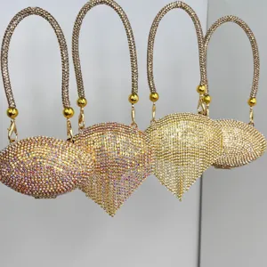 Elegante Strass Mini Abendtasche glänzende Kristall Handtasche Clutch für Damen Party.