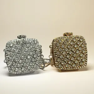 Mini Strass Kristall Acryl quadratische Umhängetasche luxuriöse Abendtasche glitzernd