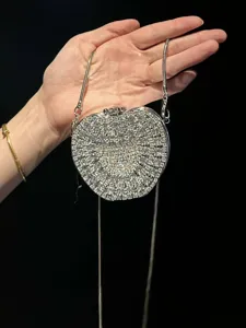 Mini Strass Apfel Acryl Abendtasche stilvolle Umhängetasche glitzerndes Party Accessoire