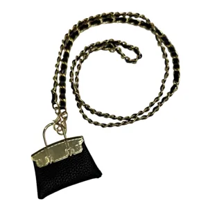 Mini sac bandoulière en cuir PU avec bandoulière chaîne classique accessoire élégant