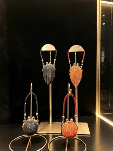 Mini Kristall Ball Abendtasche Strass Perlen Quaste Handtasche Luxus Designer Stil Damen Tasche
