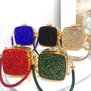 Acryl strass mini schoudertas glanzende kristal avondtas voor dames elegante feestelijke handtas.