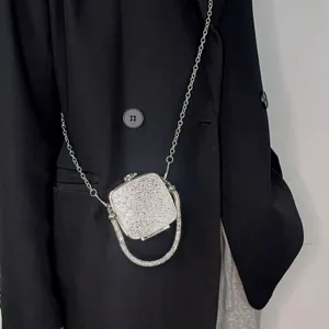 Mini Strass Acryl Umhängetasche, glänzende Kristall Handtasche, elegante Abendtasche für Damen.