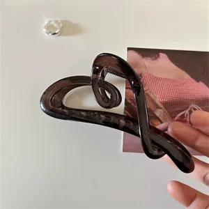 Pinza a Granchio per Capelli a Cuore in Plastica Opaca Grande Pinza a Squalo Elegante Antiscivolo Morsetto per Capelli Copricapo da Donna Accessori