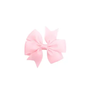 Pince à cheveux nœud rose 3 pouces pour jeunes filles, accessoire ruban gros-grain.