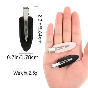 Detail view of seamless makeup hair clip showing product dimensions and weight specs.