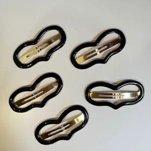 Horquilla para el Pelo Esmaltada de Aleación en Forma de Corazón Estilo Coreano Clip Lateral Pasador Accesorios para el Cabello de Mujer