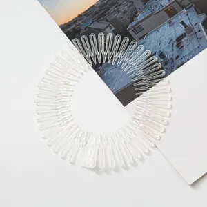 Transparante plastic cirkelvormige stretch kam hoofdband voor dagelijks gebruik.