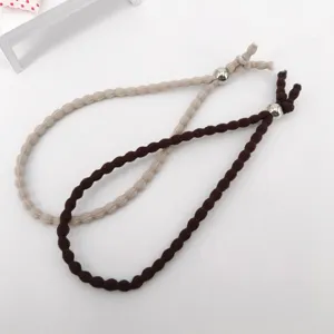 Set de cintas de pelo de burbuja ajustables con cuentas, cuerda de coleta rizada natural para uso diario