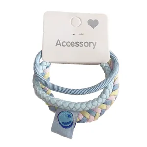 3-piece braided hair ties set colorful elastic hair bands for women daily hair styling