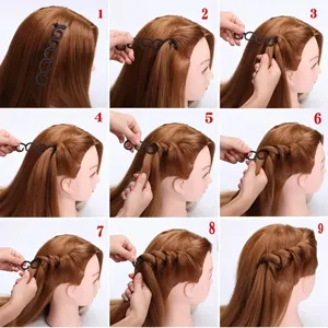 Outil de tressage de cheveux en plastique centipède torsade accessoire de coiffure boucle