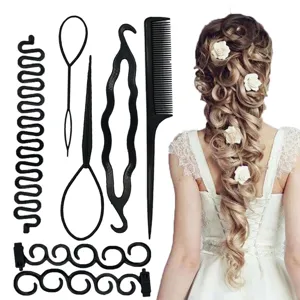 Plastica Spugna Donut Chignon Creatore Capelli Treccia Ago Millepiedi Trecciatore Pettine Coda Rondine Strumento Styling Accessorio Capelli