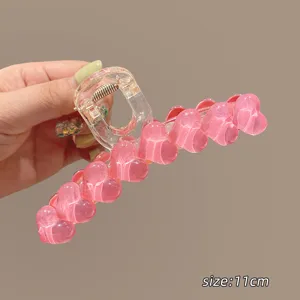Dolce Pinza per Capelli a Forma di Cuore in Plastica Grande Fermaglio per Capelli in Resina Elegante Accessorio per Donne
