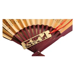 Segnalibro in metallo cavo vintage cinese con cordino rosso stile tradizionale regalo