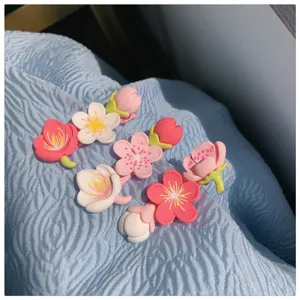 Süße Kirschblüte Haarspangen Set, niedliche Blumen Ponyklips für Sommer Alltags-Haarschmuck.