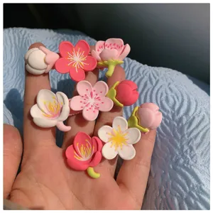 Süße Kirschblüten Haarnadeln für Damen, Blumen Pony Clips für sommerliche Haar-Accessoires.