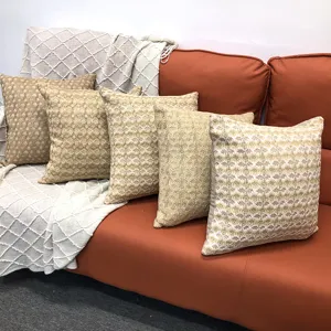 Coussin décoratif texturé tissé pour canapé de salon bureau support de dossier maison