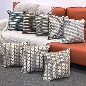 Chenille Gewebter Gestreifter Kissenbezug Dekorativer Kissenbezug Weicher Sofa Kissenbezug Für Wohnzimmer Sofa Zuhause