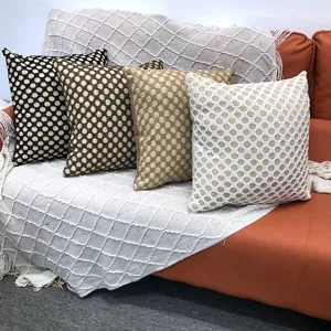 Modern Minimalist Plaid Throw Pillow Cover Geometric Grid Decorative Cushion For Home Living Room Office Sofa Case