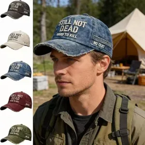 Berretto da Baseball in Cotone Lavato Vintage Unisex Ricamato a Lettere Bordo Vivo Strappato Protezione Solare Dad Hat