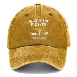 Berretto da baseball vintage lavato e invecchiato per uomo e donna, dettaglio dad hat.