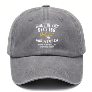 Cappellino da baseball vintage lavato per uomo e donna, stile anni sessanta dad hat usurato